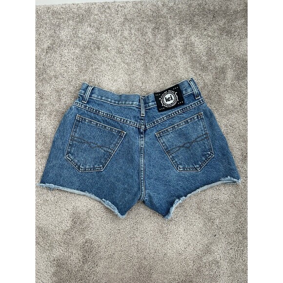 Vintage LEI High Waisted Jean Shorts Dark Wash Size 13 - Picture 1 of 7